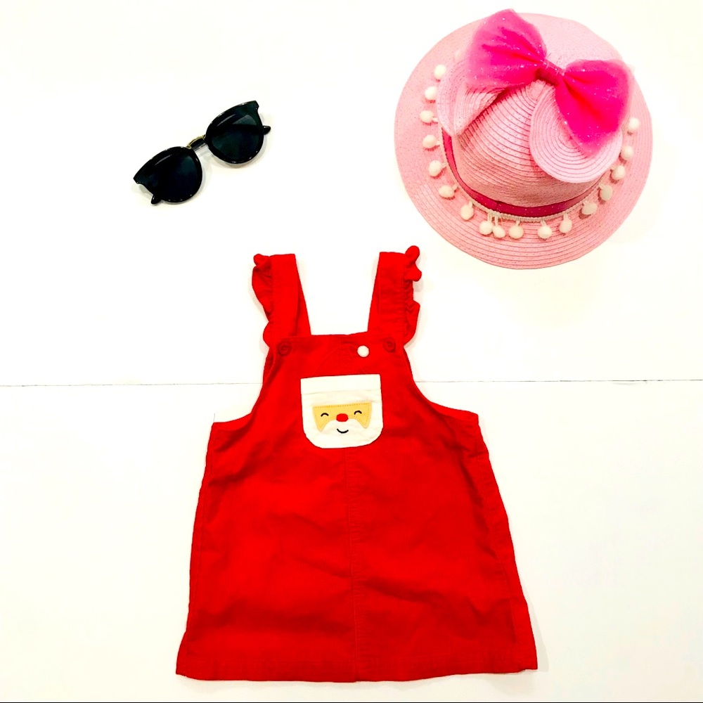 CARTER’S Christmas Santa Ruffle Miniskirt Dress